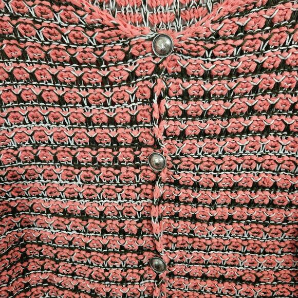 Skovhuus Womens Stripped Sweater Cardigan Denmark Pink Size Medium - Picture 4 of 6